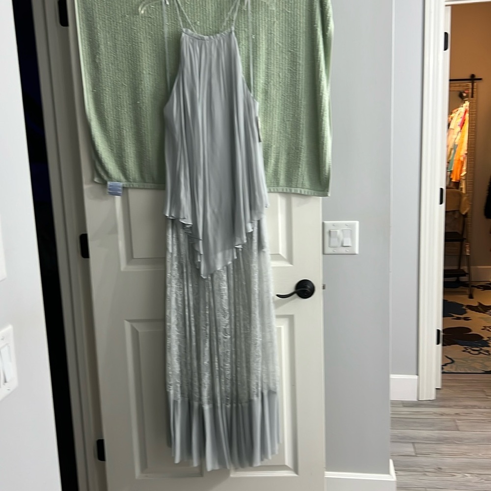Free People Lark Maxi Dress NWT Blue (Ice) Size M Festival